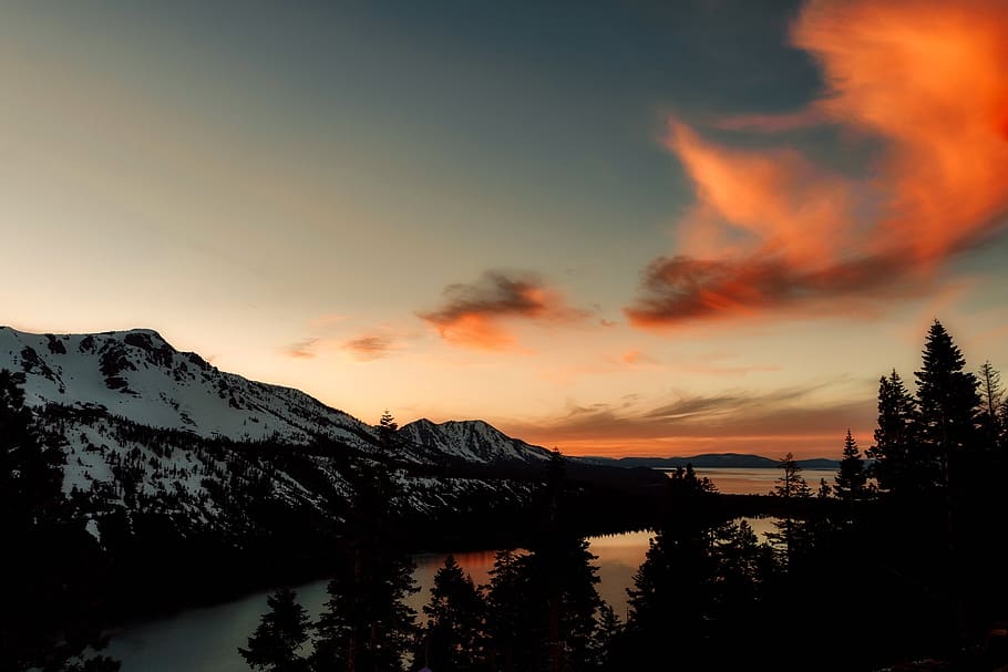 Landscape Photography of Mountain, dawn, forest, mountains, nature HD wallpaper