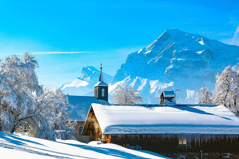 snow, winter, mountain, cold, nature, travel, alpine, mountain peak HD wallpaper