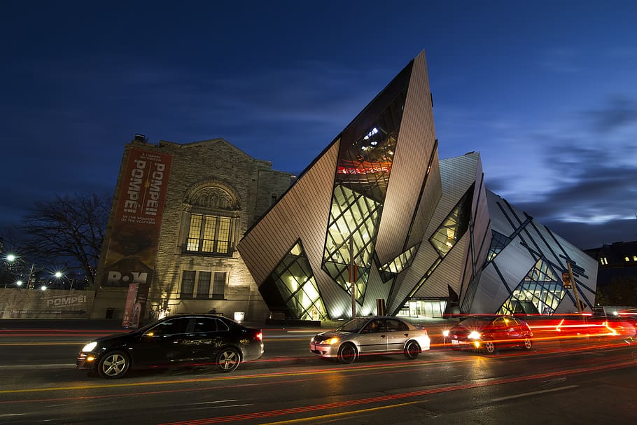 canada, toronto, illuminated, night, architecture, mode of transportation HD wallpaper