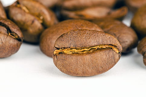 Brown Coffee Beans Lot, aroma, blurred background, caffeine, close-up HD wallpaper