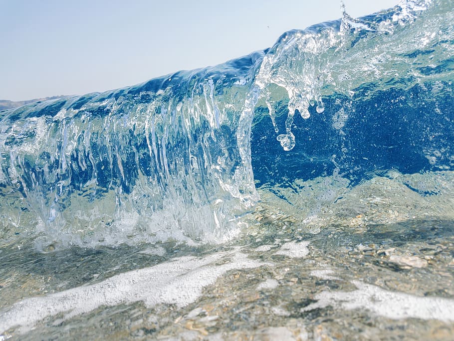 waves, summer, sea, blue, klein, beach, water, drop, sun, sky HD wallpaper