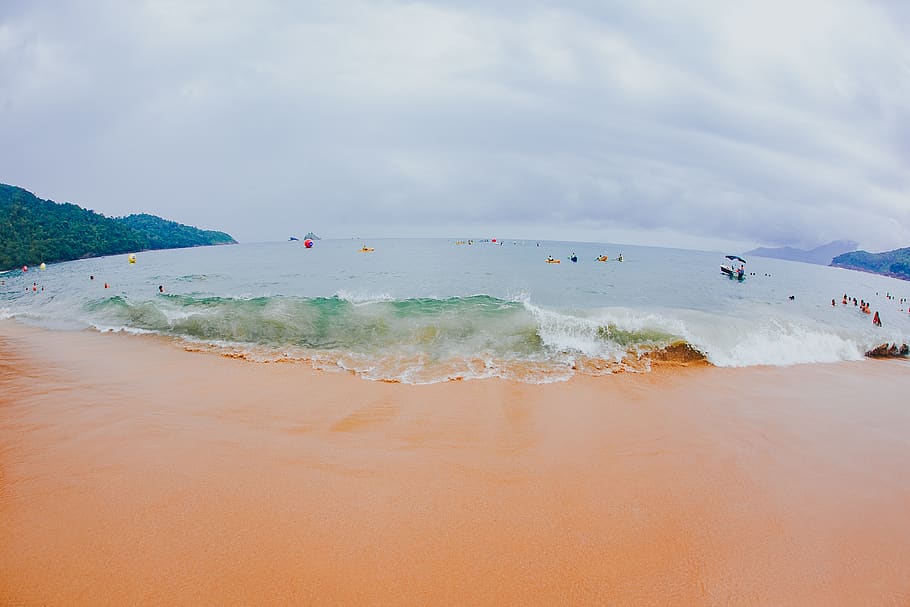 ocean seashore waves, outdoors, nature, land, water, shoreline HD wallpaper
