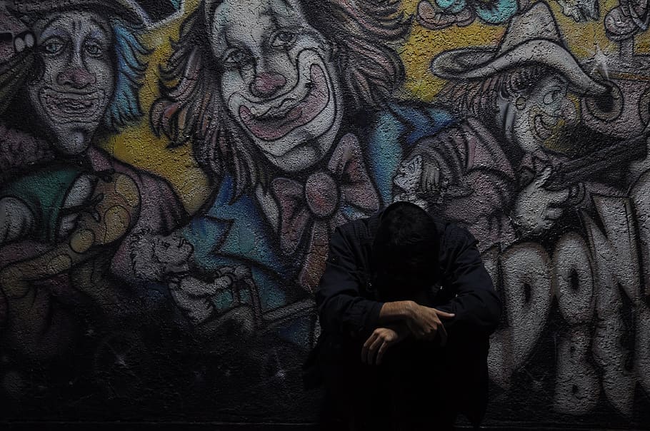 man wearing black suit jacket, art and craft, creativity, real people HD wallpaper