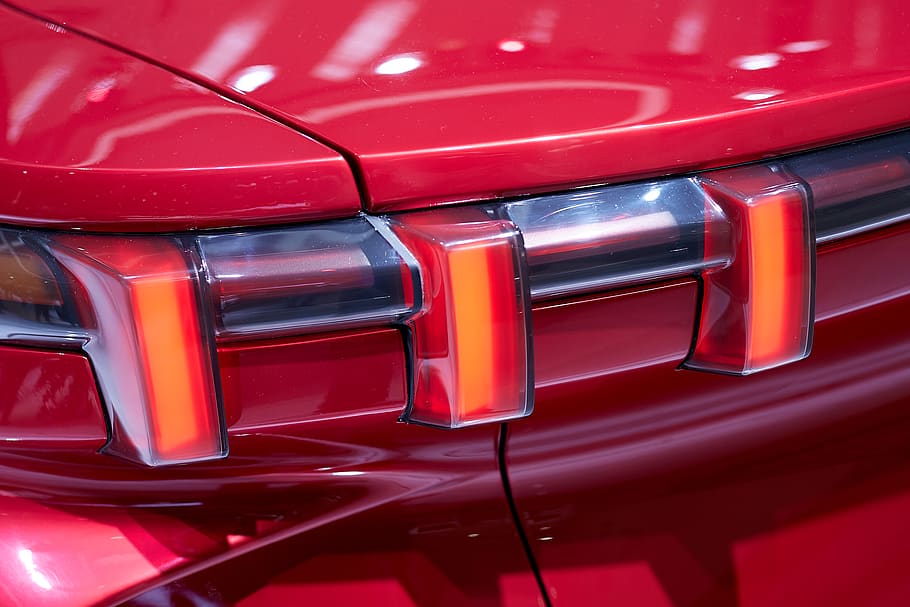red car, logo, trademark, symbol, automobile, vehicle, transportation HD wallpaper