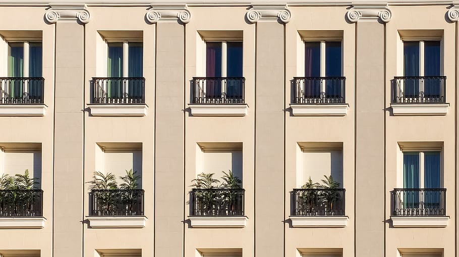 Facade of Residential Building, apartment, architecture, condo HD wallpaper
