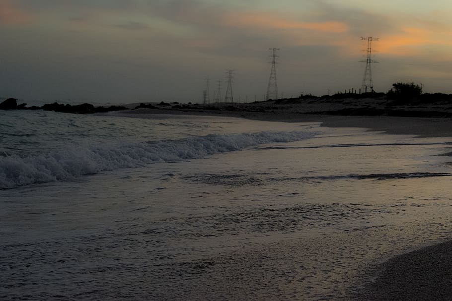méxico, beach, sky, land, tranquil scene, tranquility, beauty in nature HD wallpaper