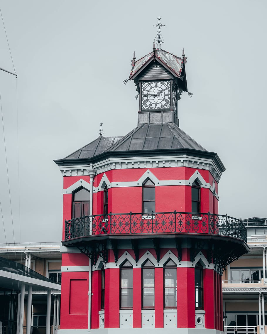 architecture, tower, building, urban, city, clock tower, waterfront HD wallpaper