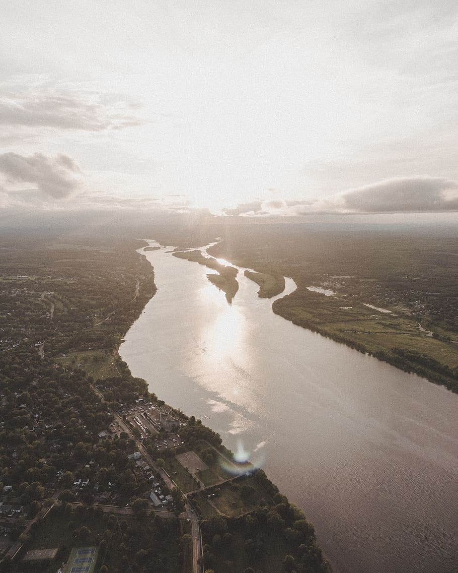 canada, fredericton, clouds, warm, forest, river, new brunswick HD wallpaper
