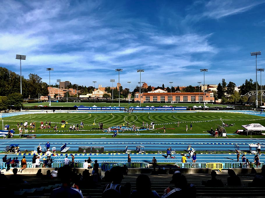 people on field during daytime, human, person, building, stadium HD wallpaper