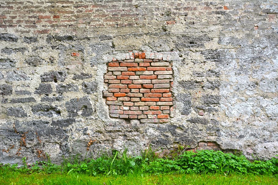 wall, window, old, vintage, background, square, architecture HD wallpaper