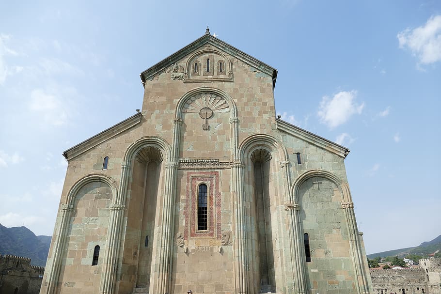 georgia, mtskheta, church, cathedral, tower, wall, historically HD wallpaper