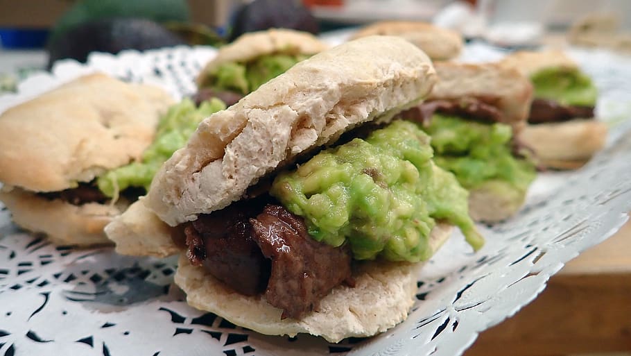avocado, meat, sandwich, snack, fillet, food, food and drink HD wallpaper