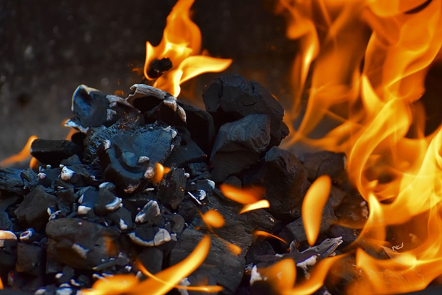 fire, flame, carbon, burn, hot, mood, campfire, fireplace, grill HD wallpaper