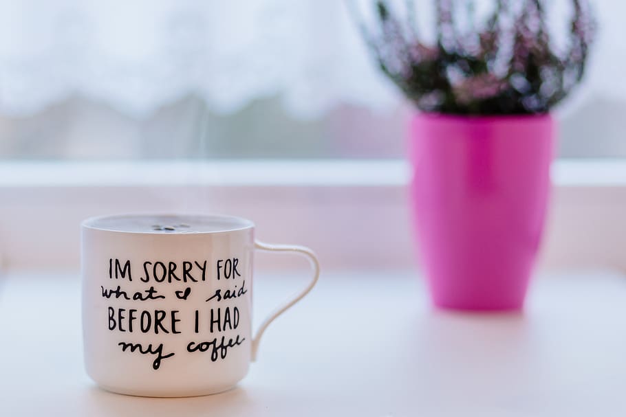 Focus Photo of a White Ceramic Mug on White Table, beverage, blur HD wallpaper