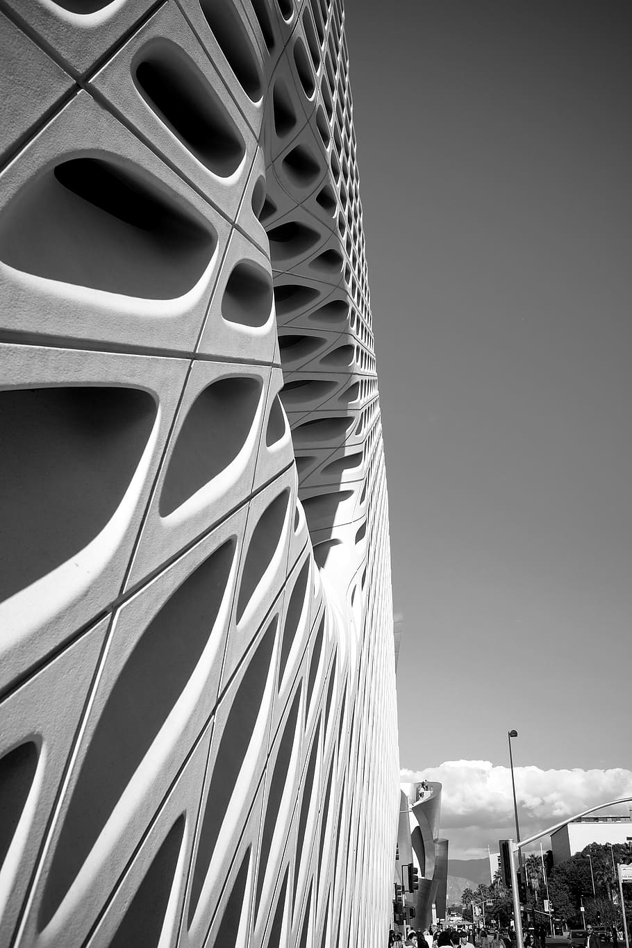 architecture, pattern, symmetry, symmetrical, los angeles, museum HD wallpaper
