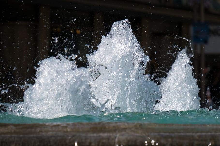 fountain, bubble, inject, refreshment, splash, murmur, pressure HD wallpaper