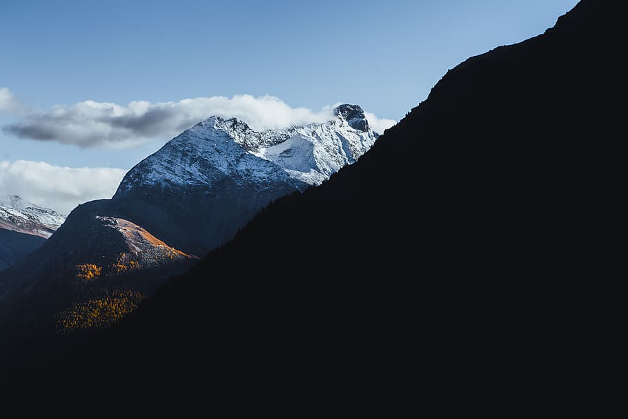 Snowy Mountain, cold, landscape, nature, scenic, winter, sky HD wallpaper