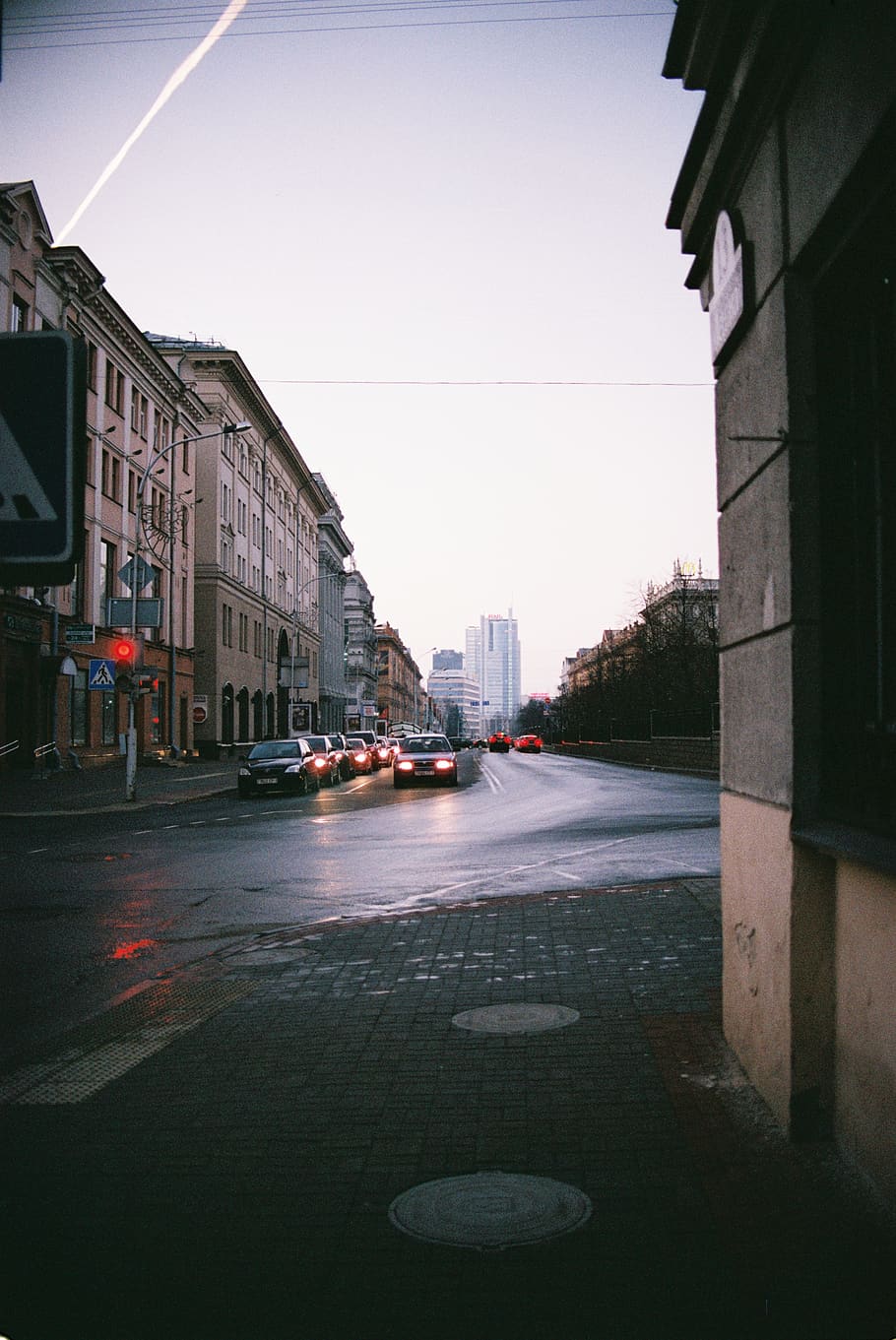 building, road, intersection, tarmac, asphalt, urban, town, city HD wallpaper