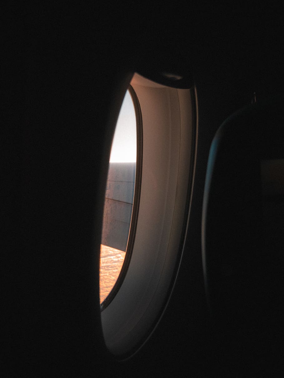 gray airplane window, porthole, over the pacific, flight hkl to akl HD wallpaper