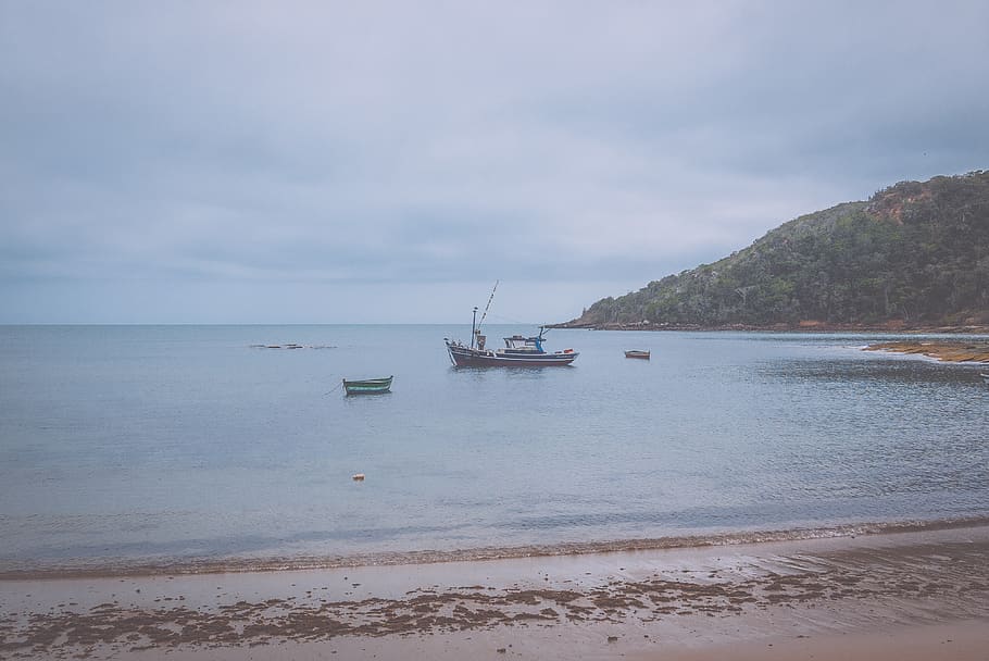 boat, ocean, ship, beach, water, sea, brazil, nautical vessel HD wallpaper