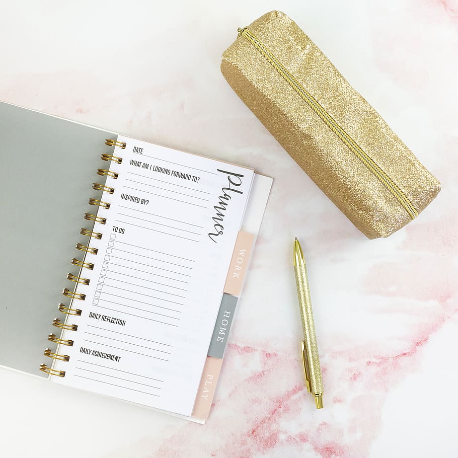 pen beside note book, high angle view, indoors, paper, no people HD wallpaper