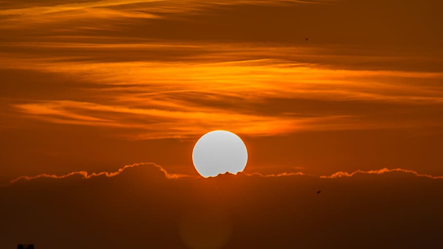 sun, sunset, sky, mood, landscape, nature, dusk, clouds, atmospheric HD wallpaper