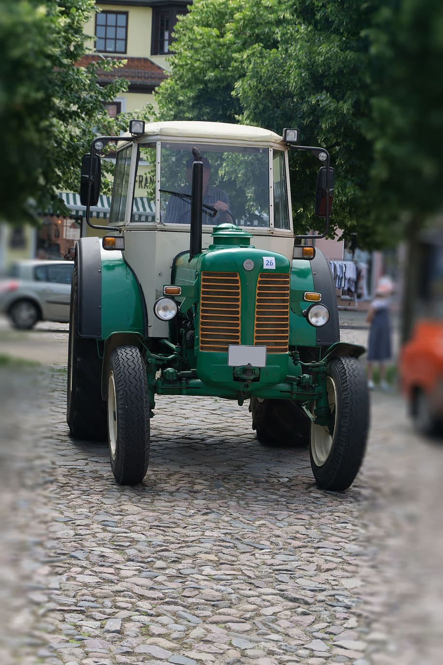 tractor, old, oldtimer, agriculture, historically, machine HD wallpaper