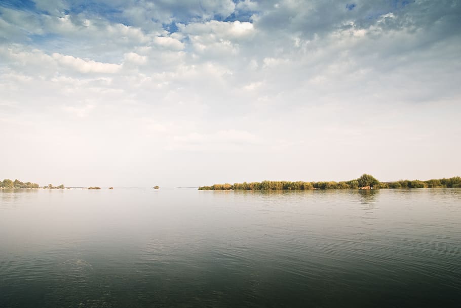 drava, river, wide, open, coast, sky, water, cloud - sky, beauty in nature HD wallpaper