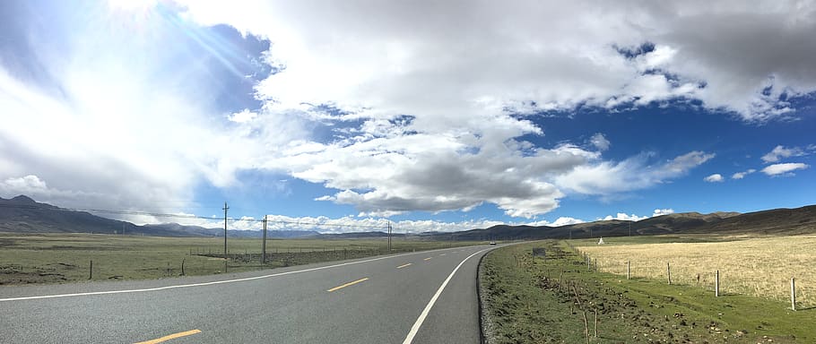 china, sichuan, road, transportation, sky, cloud - sky, environment HD wallpaper