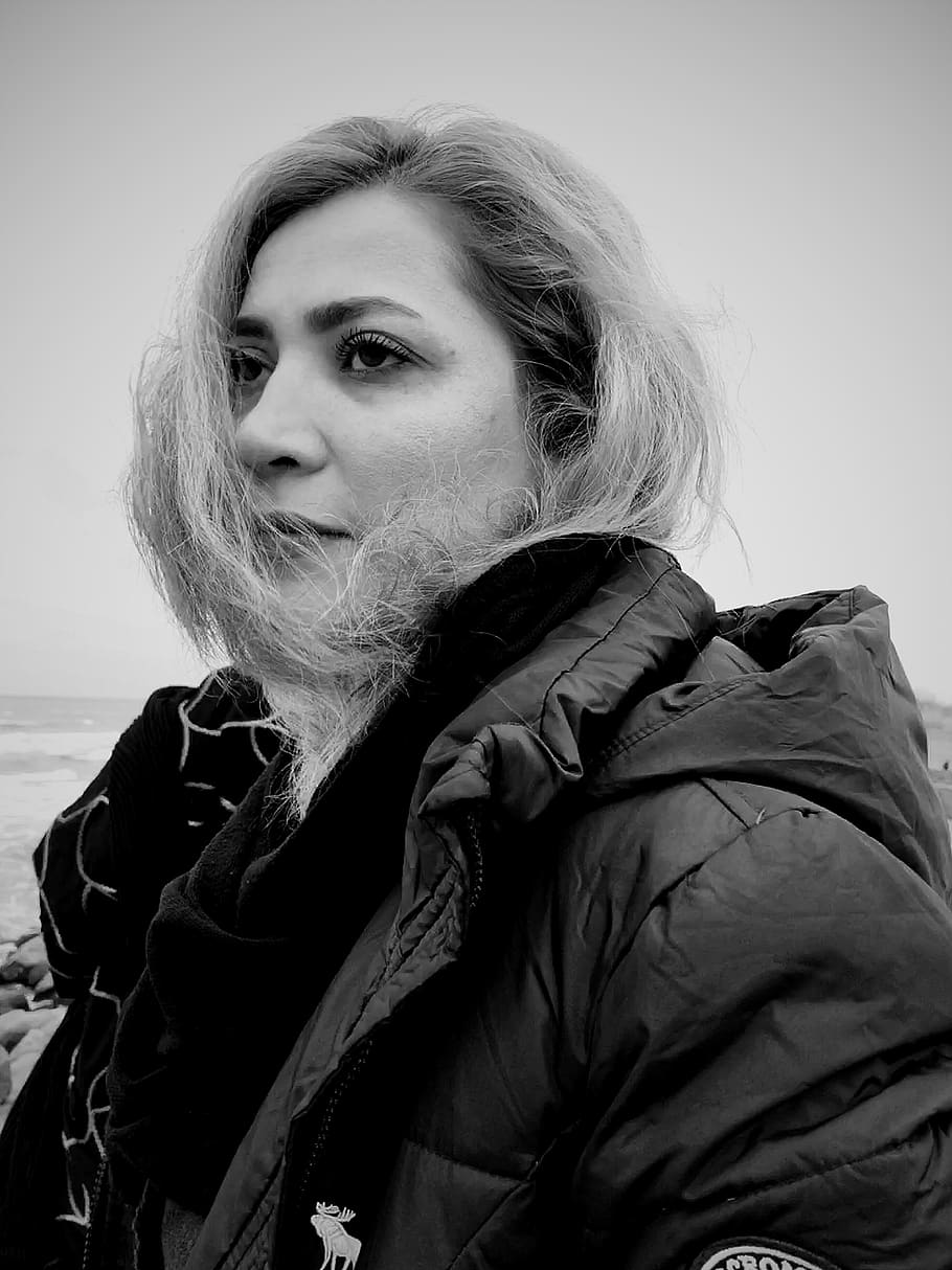 apparel, coat, clothing, jacket, face, person, human, beard HD wallpaper