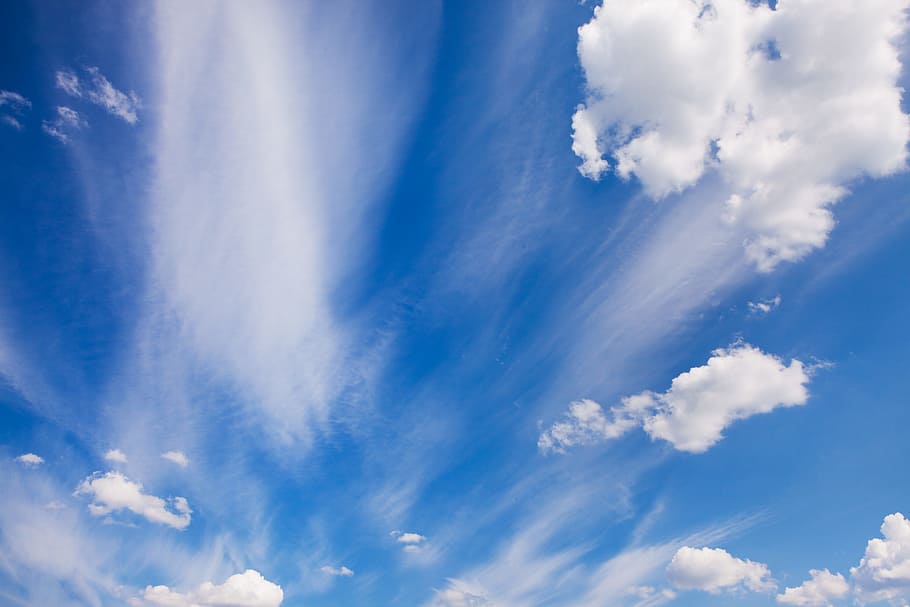 air, atmosphere, background, beautiful, blue, blue-sky, bright HD wallpaper