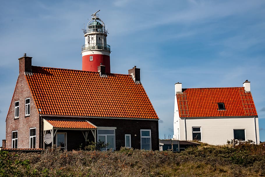 texel, de cocksdorp, lighthouse, architecture, building exterior, HD wallpaper