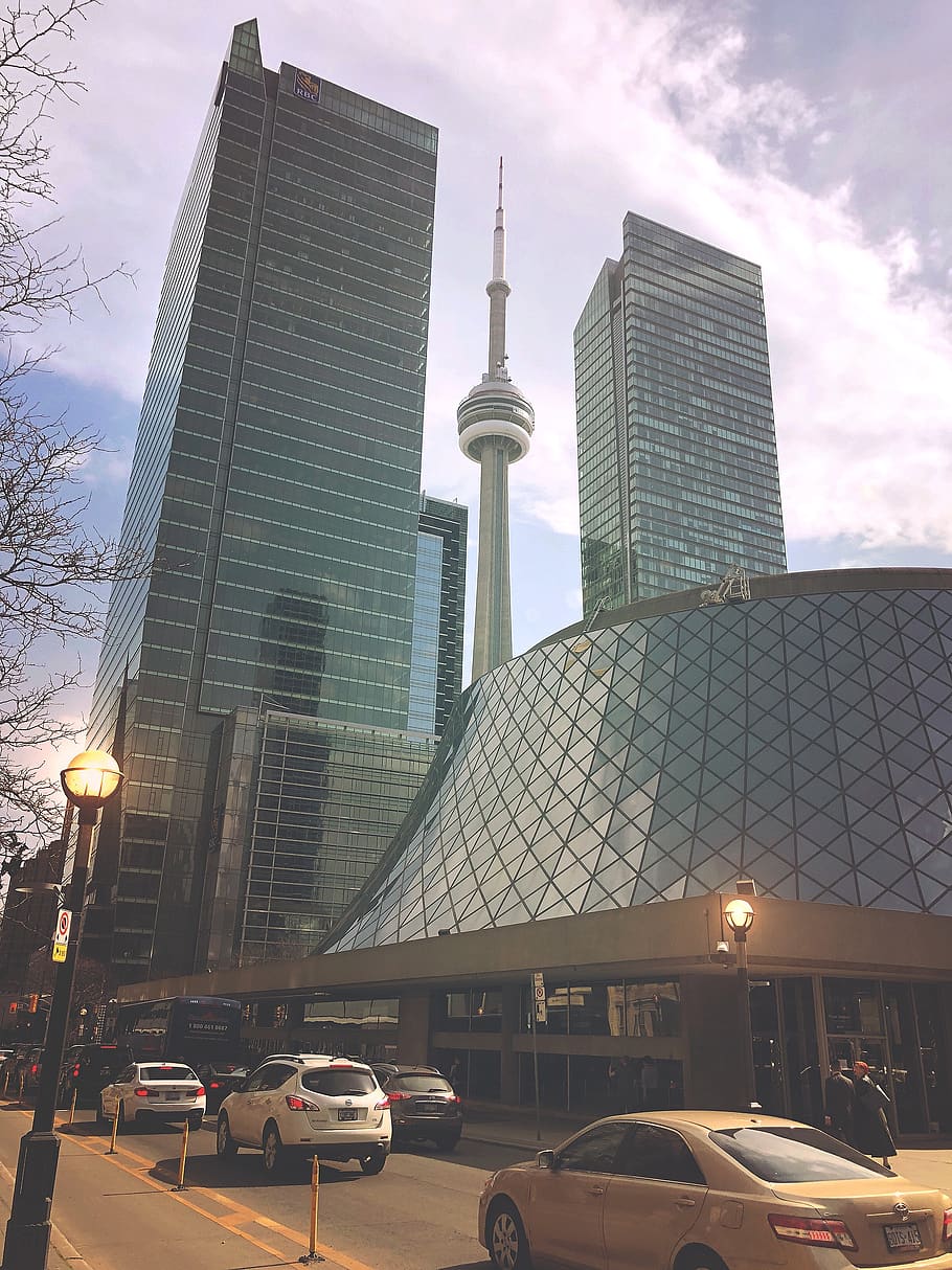 canada, toronto, architecture, city, car, built structure, motor vehicle HD wallpaper