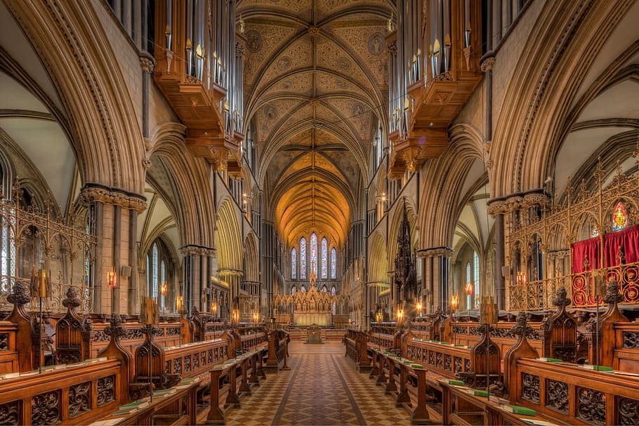 worcester cathedral, church, abbey, minster, religious, religion, HD wallpaper