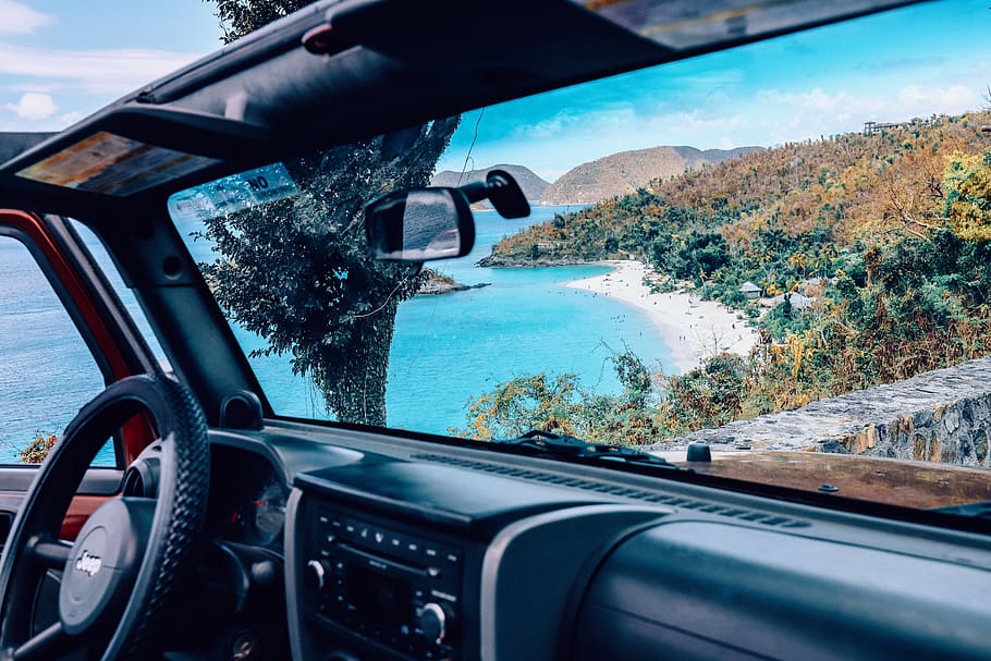 windshield, transportation, automobile, car, vehicle, st. john HD wallpaper