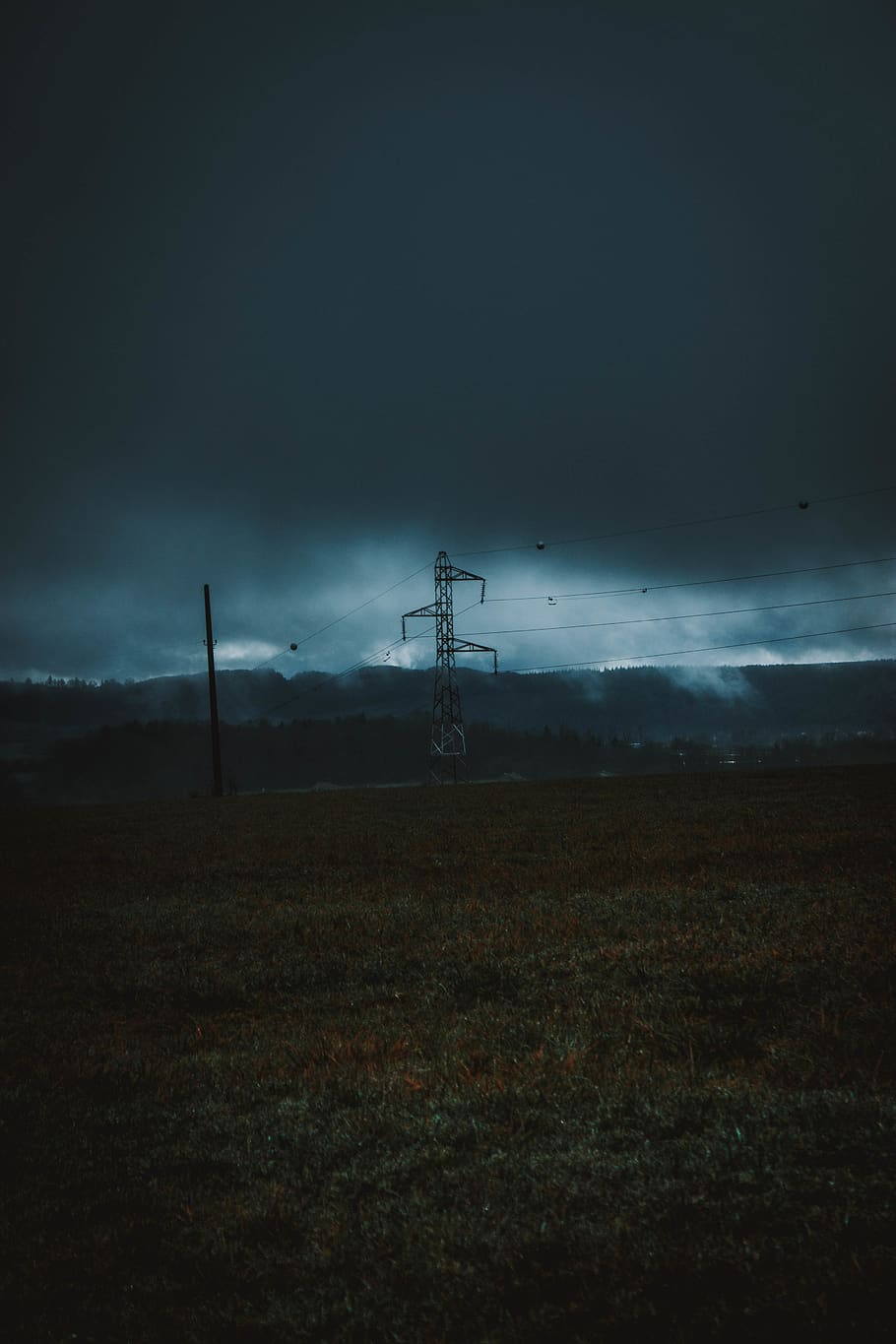 light pole, sky, land, field, nature, no people, cloud - sky HD wallpaper