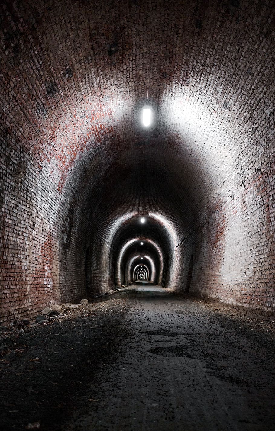 tunnel, corridor, crypt, dungeon, architecture, light, dark