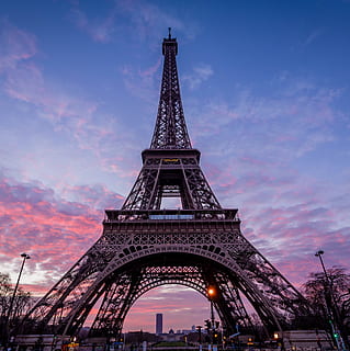 HD wallpaper: eiffel tower, paris, france, sights, sunset, lockscreen ...