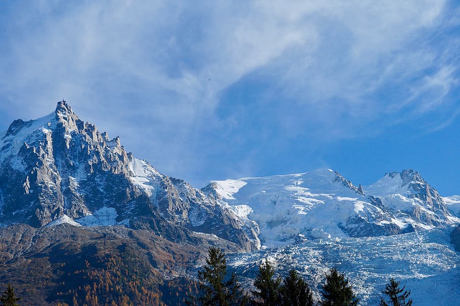 mountain, landscape, clouds, mountain landscape, high mountain HD wallpaper