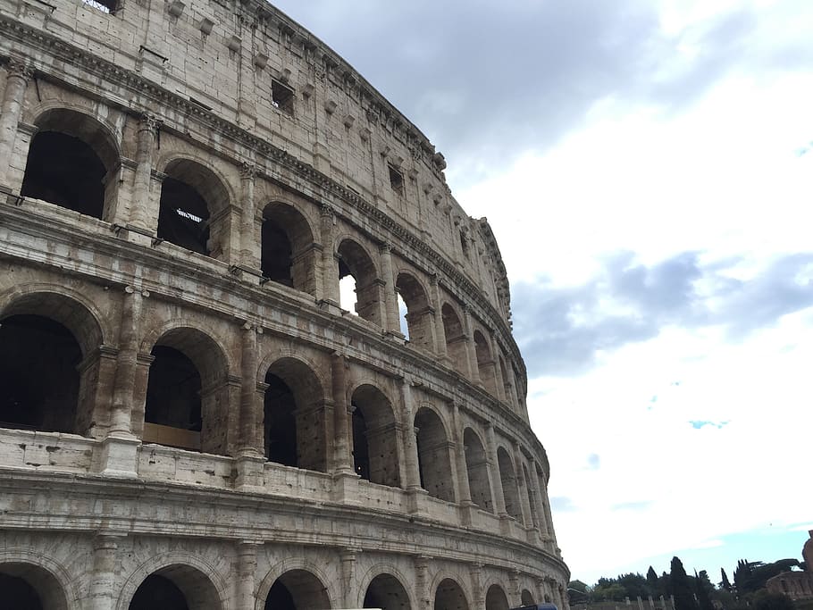 colosseum, rome, italy, history, arch, the past, sky, tourism HD wallpaper