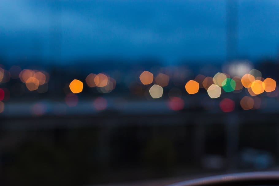 abstract, color, city, light, illuminated, night, defocused HD wallpaper