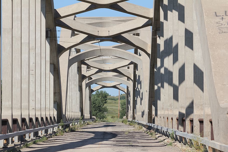 abandoned, bridge, old, concrete, road, architecture, built structure HD wallpaper