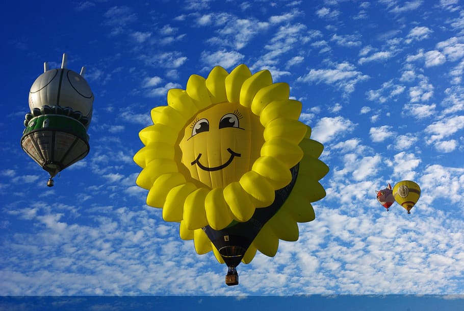 balloon, hot, air, object, transport, ride, high, height, nature HD wallpaper