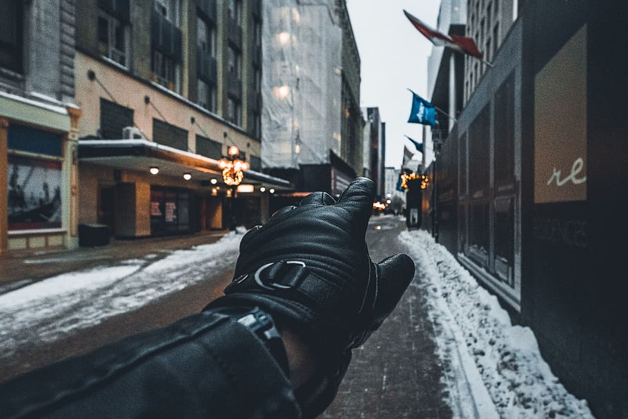 ottawa, canada, cold, winter, snow, hand, glove, watch, pointing HD wallpaper