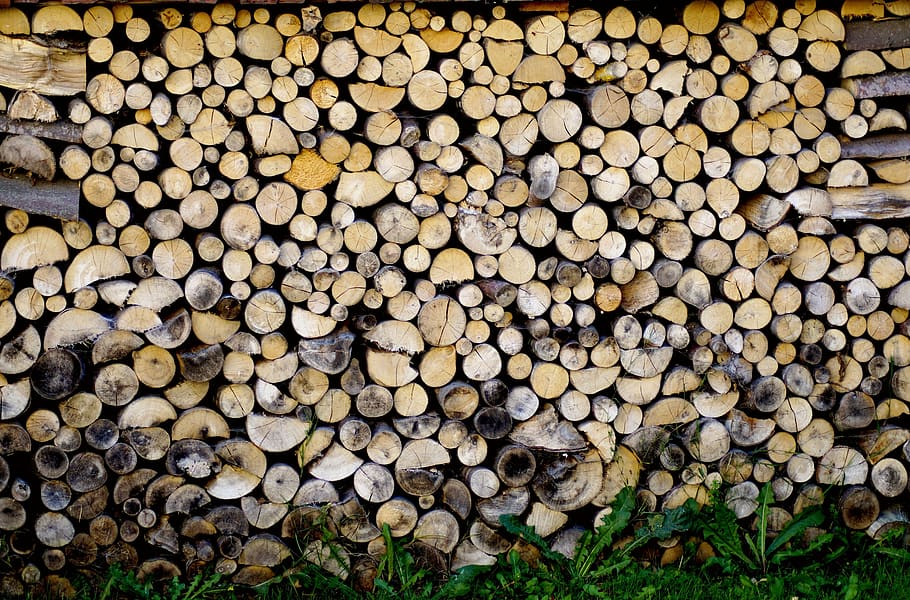 firewood, structure, texture, background, pattern, abstract, HD wallpaper