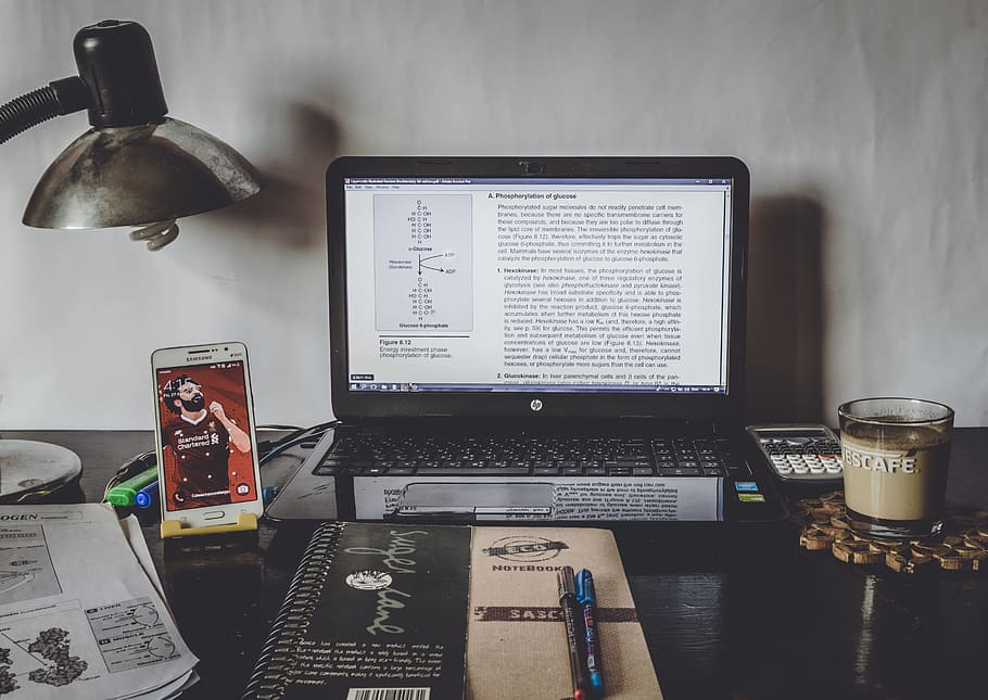 coffee, smartphone, desk, laptop, computer, contemporary, devices HD wallpaper