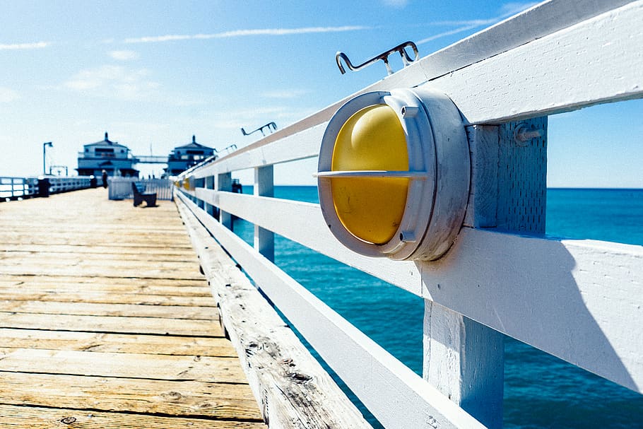 pier, dock, sunshine, summer, ocean, sea, water, transportation HD wallpaper