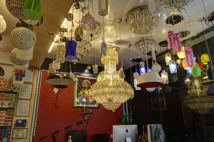india, bengaluru, lights, hanging, lighting equipment, illuminated HD wallpaper