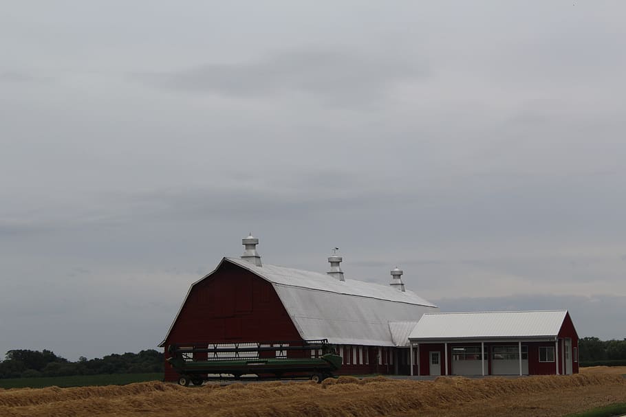 architecture, barn, farm, landscape, built structure, sky, building exterior HD wallpaper