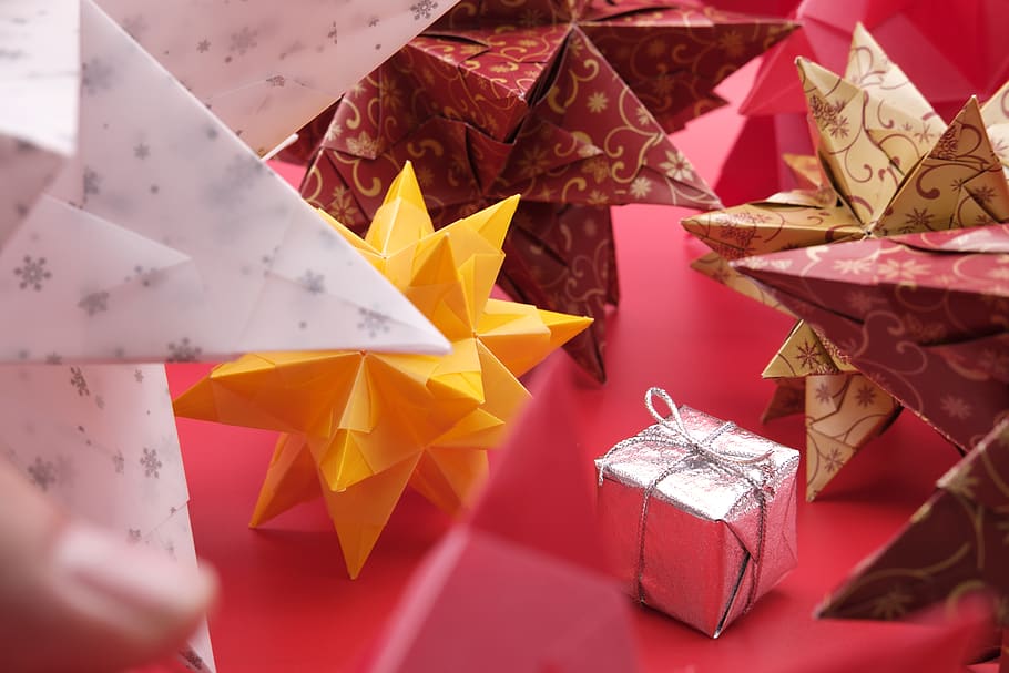 gift, give, star, bascetta star, christmas, christmas greeting HD wallpaper